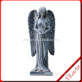 Black Marble Angel Stone Statue For Sale